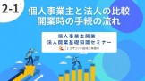 2-1個人事業主と法人の比較_開業時の手続の流れ｜個人事業主開業・法人開業基礎知識セミナー